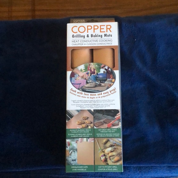 Copper infused grilling and baking mats.  Set of 2 - Picture 1 of 5